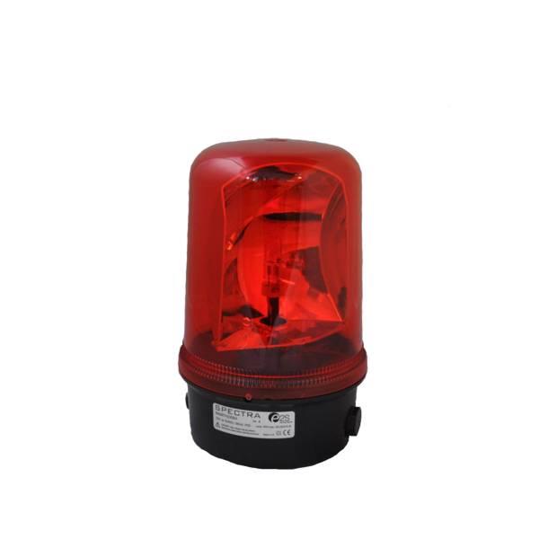 B400RTH024.1 E2S B400RTH024B/R Rotating Beacon B400RTH  24vDC 1:RED 35w Halogen G6.35/GY6.35 IP65